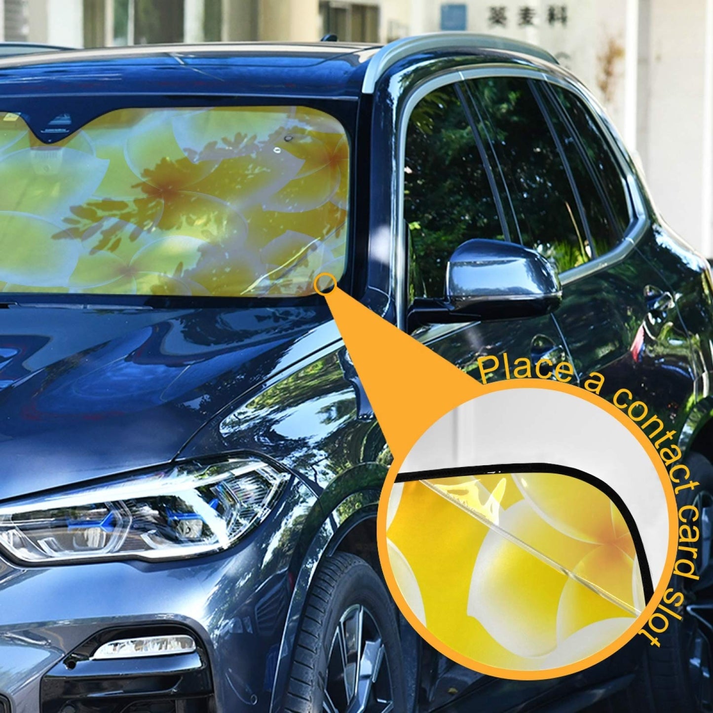 Beautiful Women Eye Car Windshield Sun Shade Eyelashes Makeup Foldable UV Ray Sun Visor Protector Sunshade to Keep Your Vehicle Cool (55" x 27.6")
