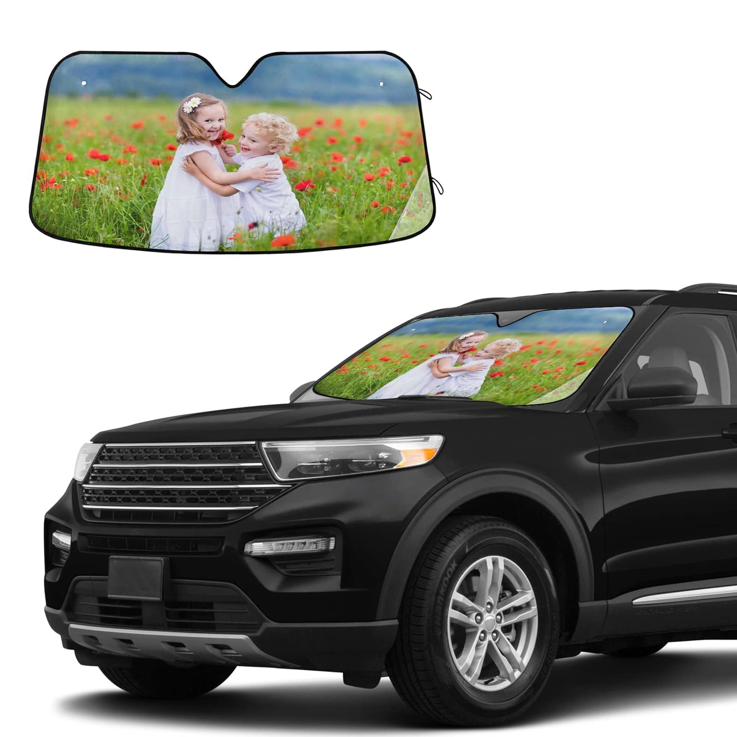 ALAZA Afro American Woman in Shock Shade Windshield Sun Shade,Foldable Car Sun Shade for Front Windshield Sunshades Protector Blocks UV Rays Sun Visor Protect and Cool Your Vehicle Interior