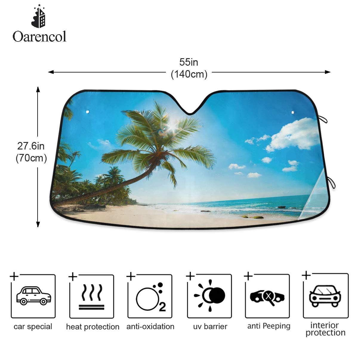 Beautiful Women Eye Car Windshield Sun Shade Eyelashes Makeup Foldable UV Ray Sun Visor Protector Sunshade to Keep Your Vehicle Cool (55" x 27.6")
