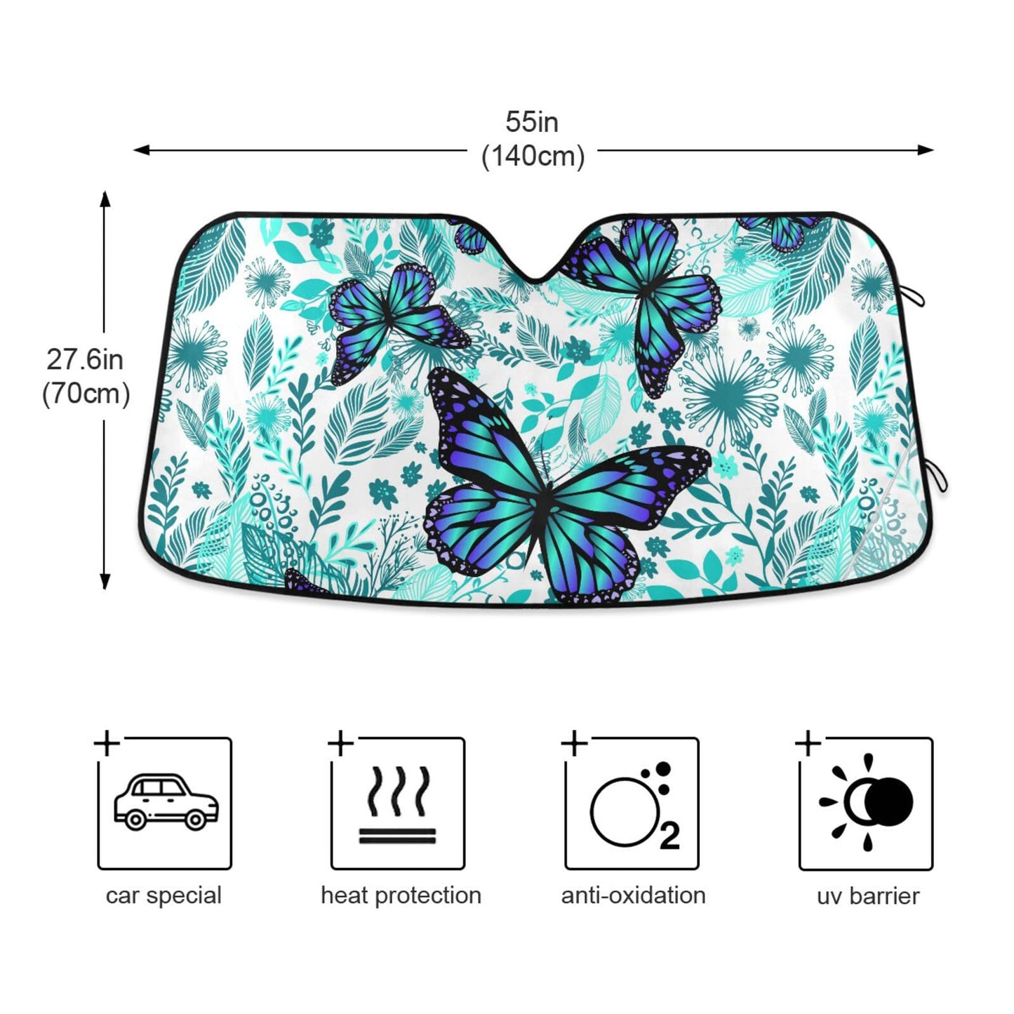 Woman Red Lips Pink Kiss Car Windshield Sun Shade Foldable UV Ray Sun Visor Protector Sunshade to Keep Your Vehicle Cool (55" x 27.6")