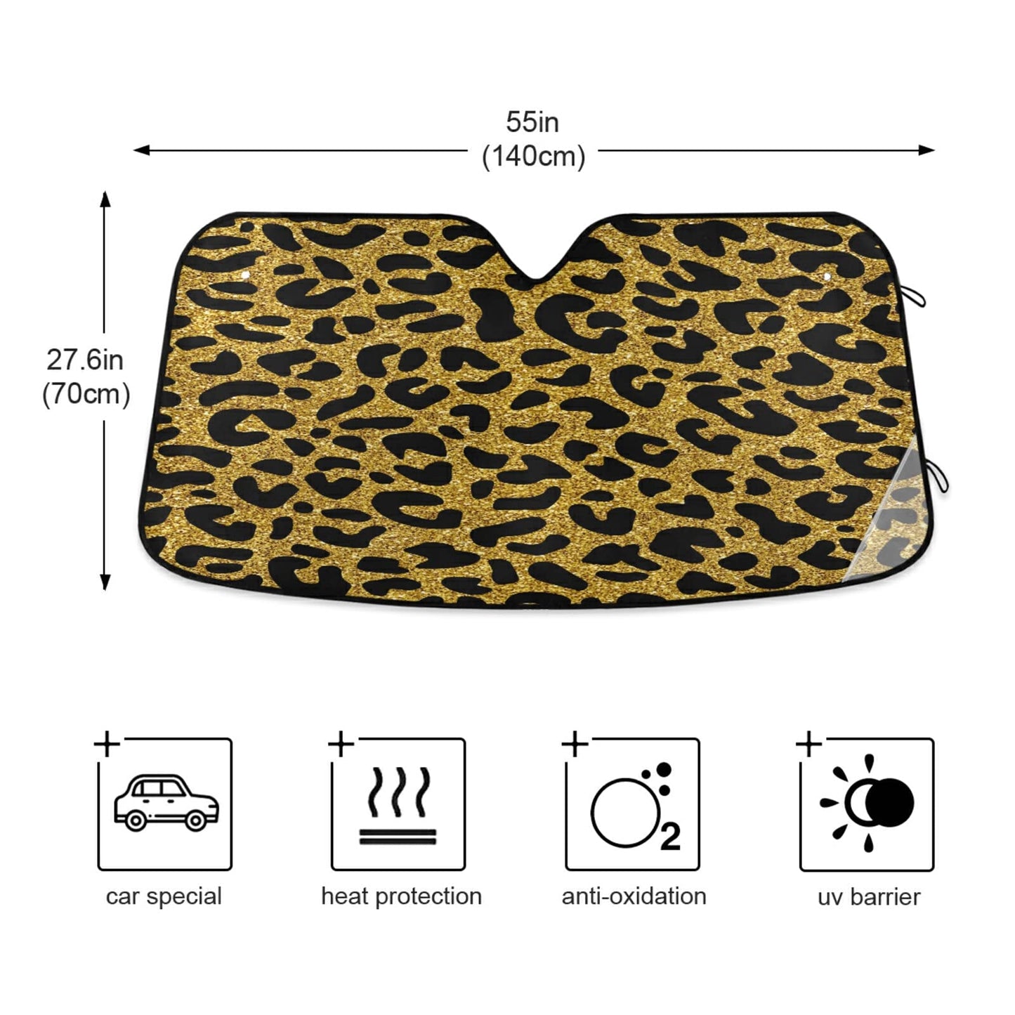 ALAZA Afro American Woman in Shock Shade Windshield Sun Shade,Foldable Car Sun Shade for Front Windshield Sunshades Protector Blocks UV Rays Sun Visor Protect and Cool Your Vehicle Interior