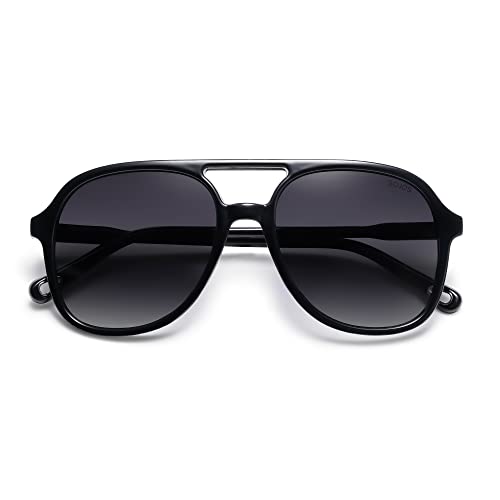 SOJOS Retro Polarized Aviator Sunglasses Womens Mens Classic 70s Vintage Trendy Square Aviators SJ2174