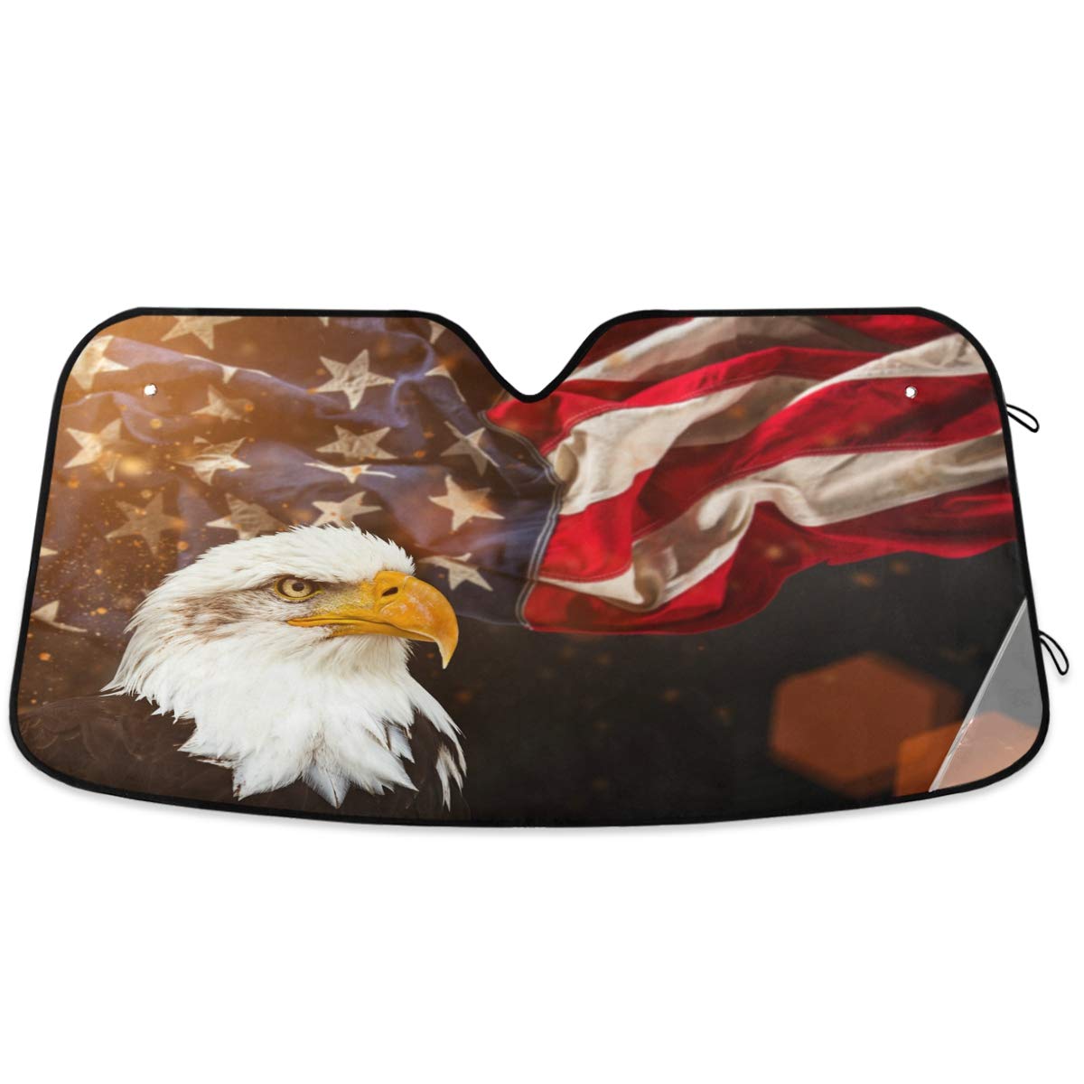 Beautiful Women Eye Car Windshield Sun Shade Eyelashes Makeup Foldable UV Ray Sun Visor Protector Sunshade to Keep Your Vehicle Cool (55" x 27.6")