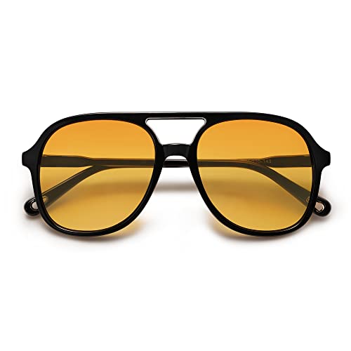 SOJOS Retro Polarized Aviator Sunglasses Womens Mens Classic 70s Vintage Trendy Square Aviators SJ2174