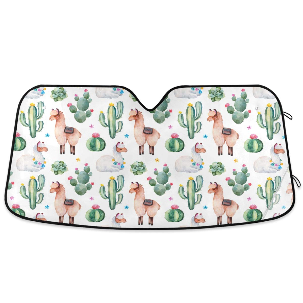 Beautiful Women Eye Car Windshield Sun Shade Eyelashes Makeup Foldable UV Ray Sun Visor Protector Sunshade to Keep Your Vehicle Cool (55" x 27.6")