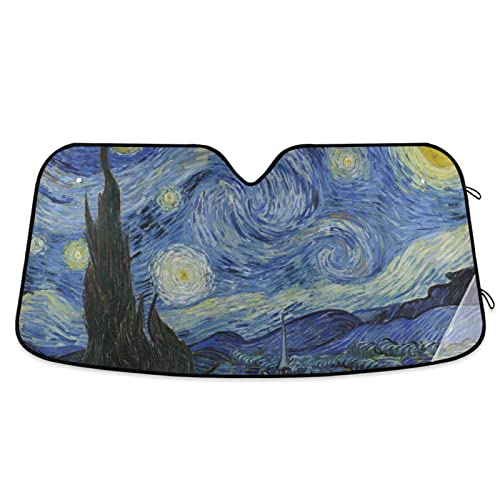 ALAZA Afro American Woman in Shock Shade Windshield Sun Shade,Foldable Car Sun Shade for Front Windshield Sunshades Protector Blocks UV Rays Sun Visor Protect and Cool Your Vehicle Interior