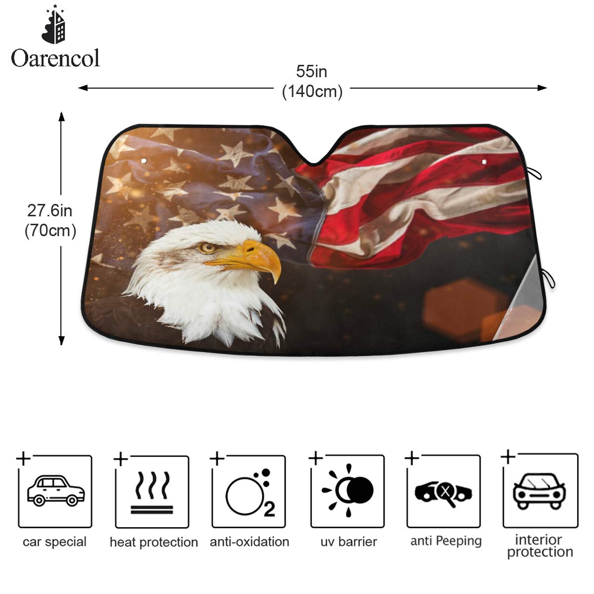 Beautiful Women Eye Car Windshield Sun Shade Eyelashes Makeup Foldable UV Ray Sun Visor Protector Sunshade to Keep Your Vehicle Cool (55" x 27.6")