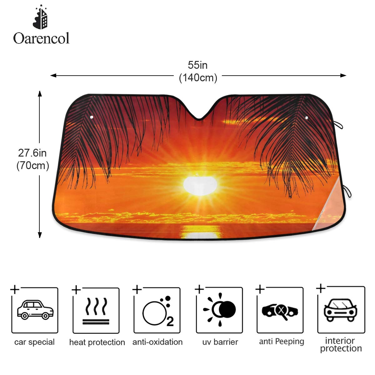 Beautiful Women Eye Car Windshield Sun Shade Eyelashes Makeup Foldable UV Ray Sun Visor Protector Sunshade to Keep Your Vehicle Cool (55" x 27.6")
