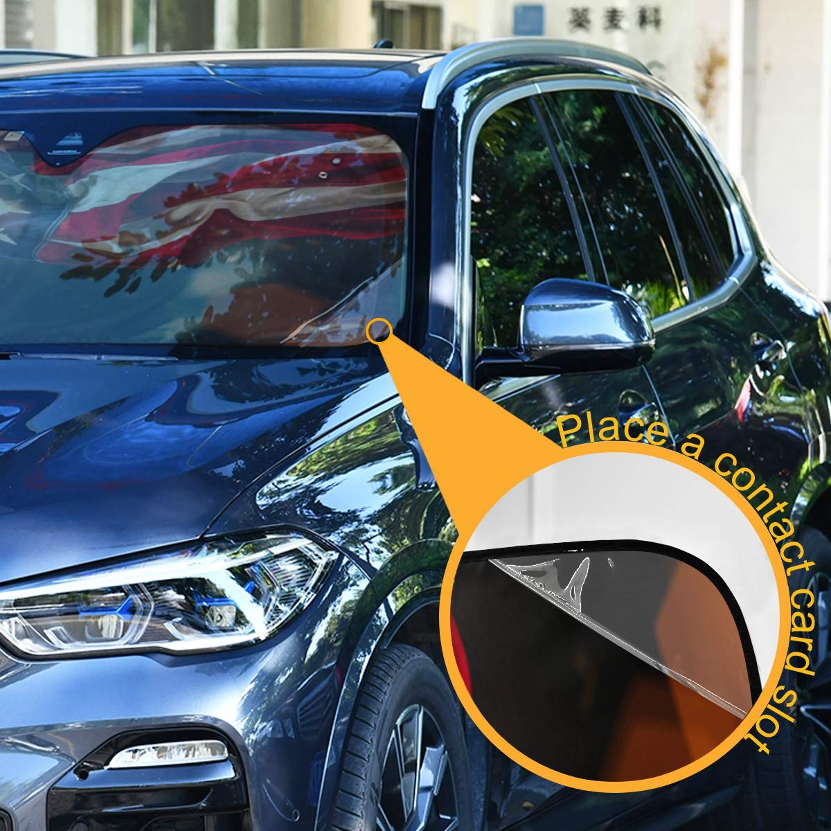 Beautiful Women Eye Car Windshield Sun Shade Eyelashes Makeup Foldable UV Ray Sun Visor Protector Sunshade to Keep Your Vehicle Cool (55" x 27.6")