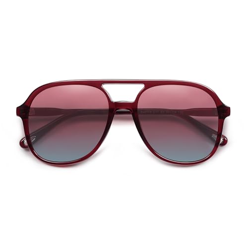 SOJOS Retro Polarized Aviator Sunglasses Womens Mens Classic 70s Vintage Trendy Square Aviators SJ2174