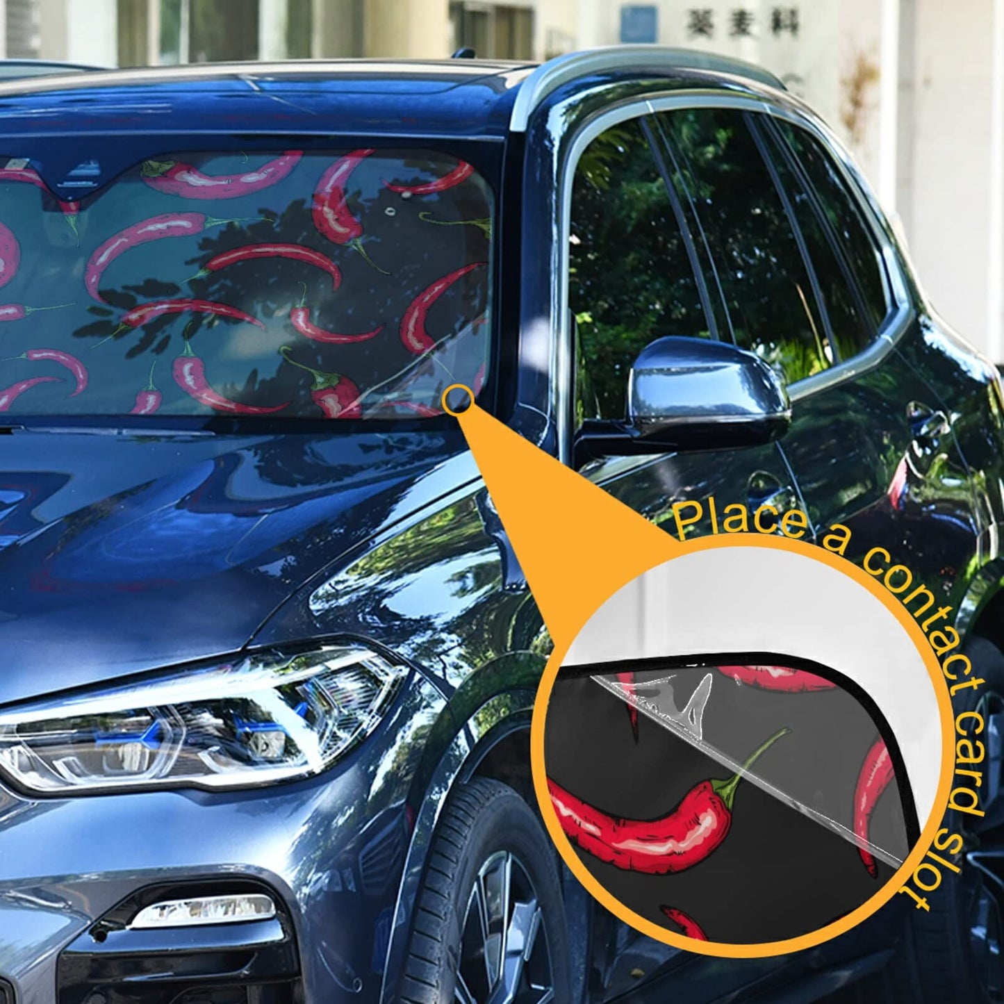 Beautiful Women Eye Car Windshield Sun Shade Eyelashes Makeup Foldable UV Ray Sun Visor Protector Sunshade to Keep Your Vehicle Cool (55" x 27.6")