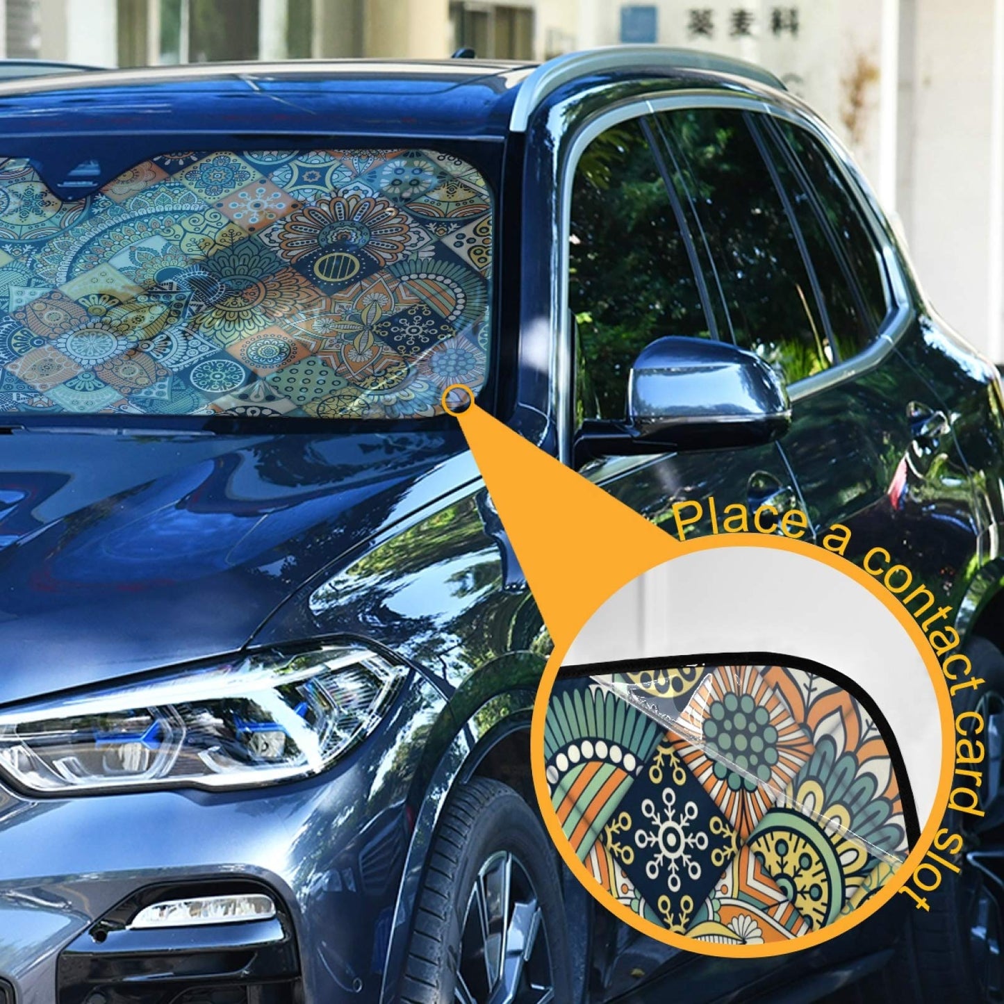 Beautiful Women Eye Car Windshield Sun Shade Eyelashes Makeup Foldable UV Ray Sun Visor Protector Sunshade to Keep Your Vehicle Cool (55" x 27.6")