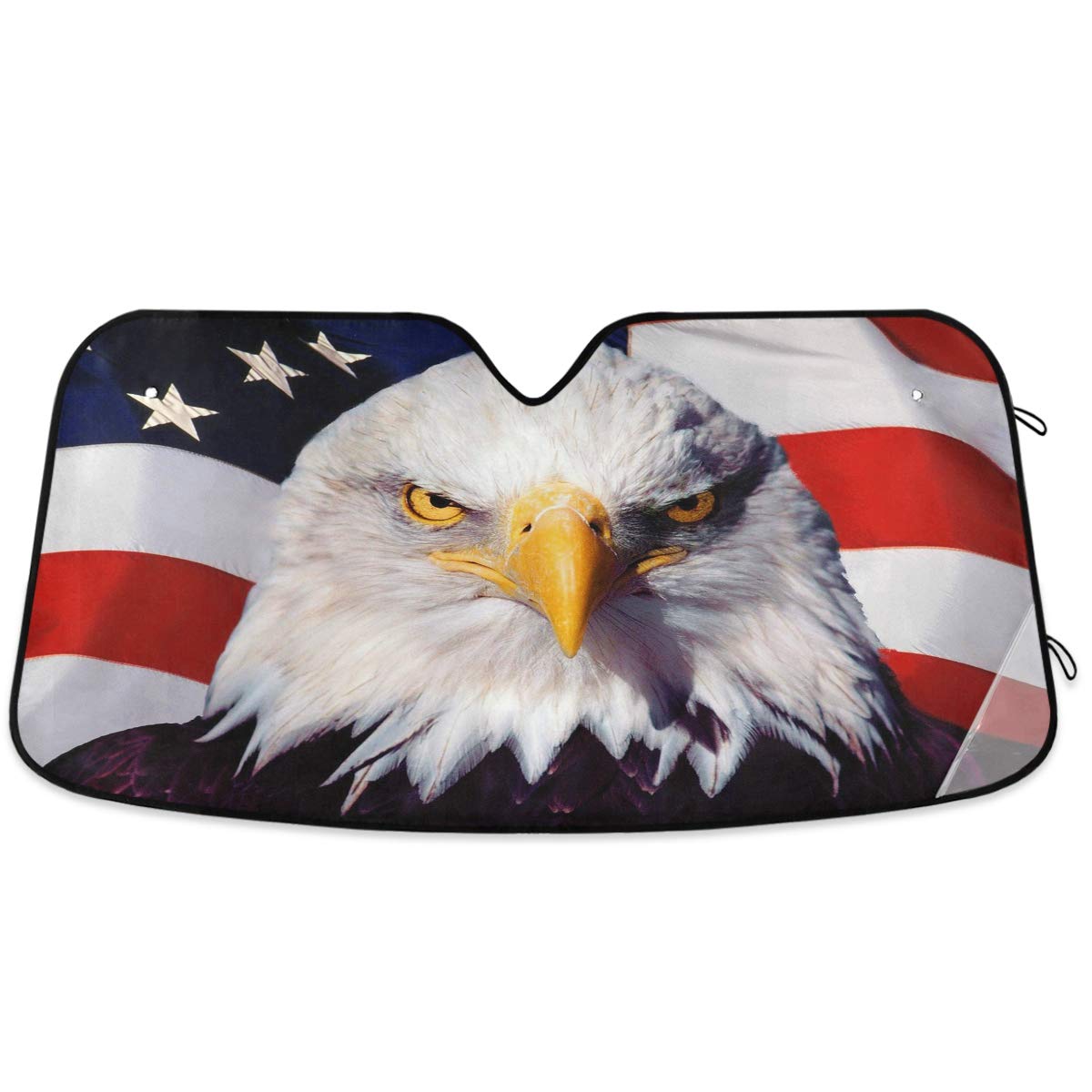 Beautiful Women Eye Car Windshield Sun Shade Eyelashes Makeup Foldable UV Ray Sun Visor Protector Sunshade to Keep Your Vehicle Cool (55" x 27.6")