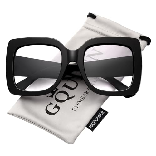 GQUEEN Oversized Square Frame Sunglasses Womens Retro Vintage Trendy Shades,S904