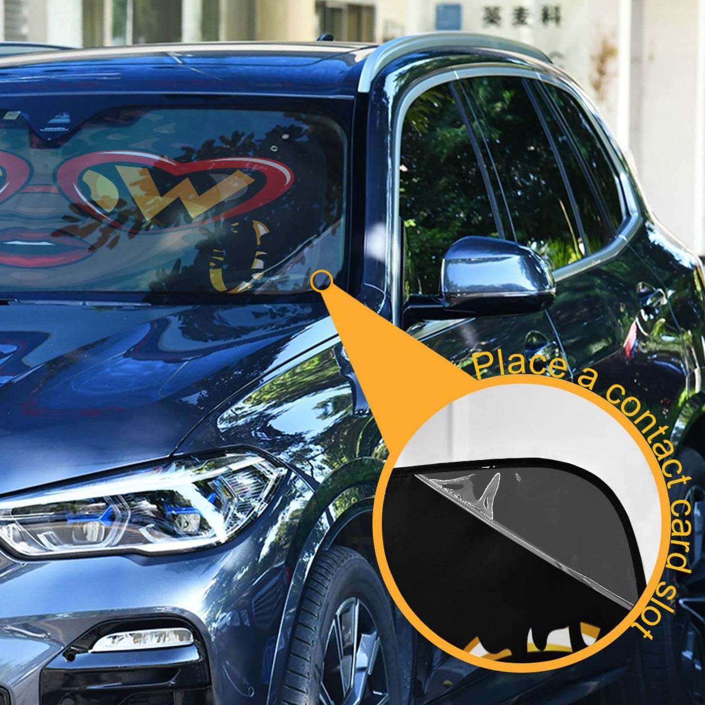 ALAZA Afro American Woman in Shock Shade Windshield Sun Shade,Foldable Car Sun Shade for Front Windshield Sunshades Protector Blocks UV Rays Sun Visor Protect and Cool Your Vehicle Interior