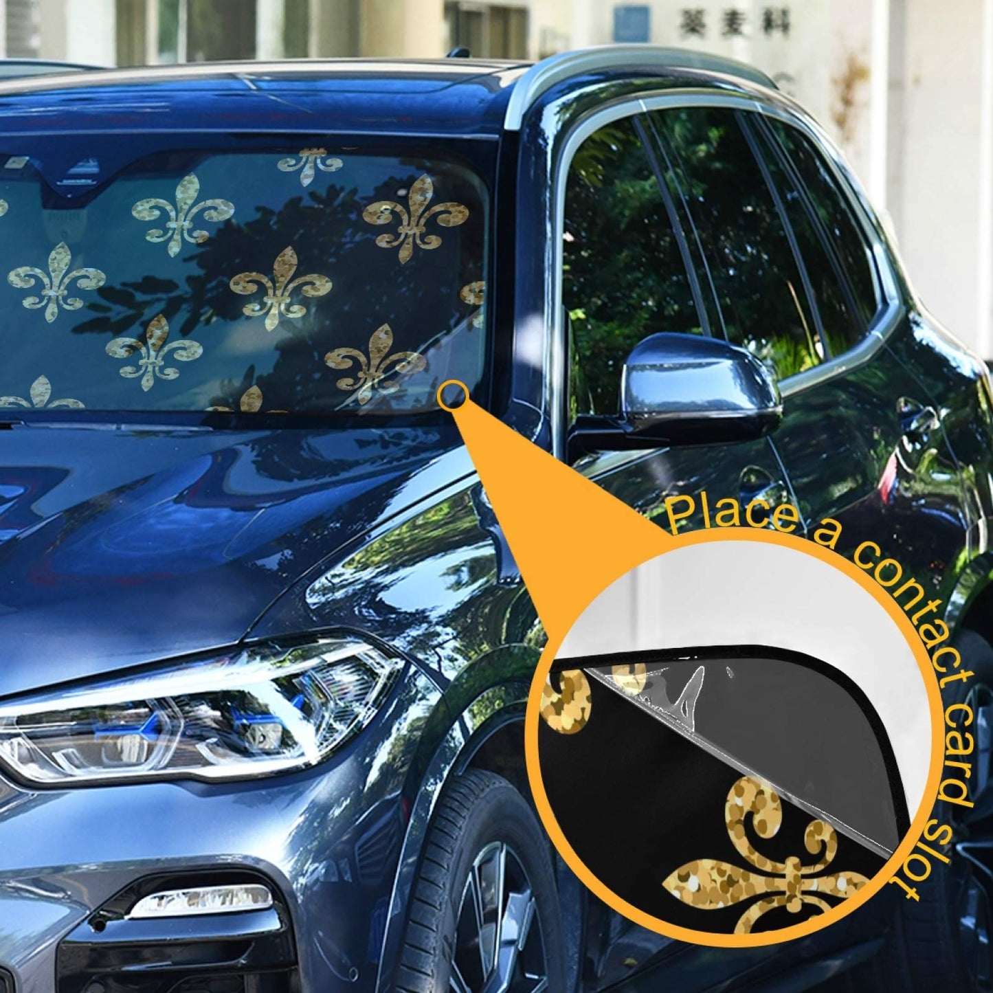 Beautiful Women Eye Car Windshield Sun Shade Eyelashes Makeup Foldable UV Ray Sun Visor Protector Sunshade to Keep Your Vehicle Cool (55" x 27.6")
