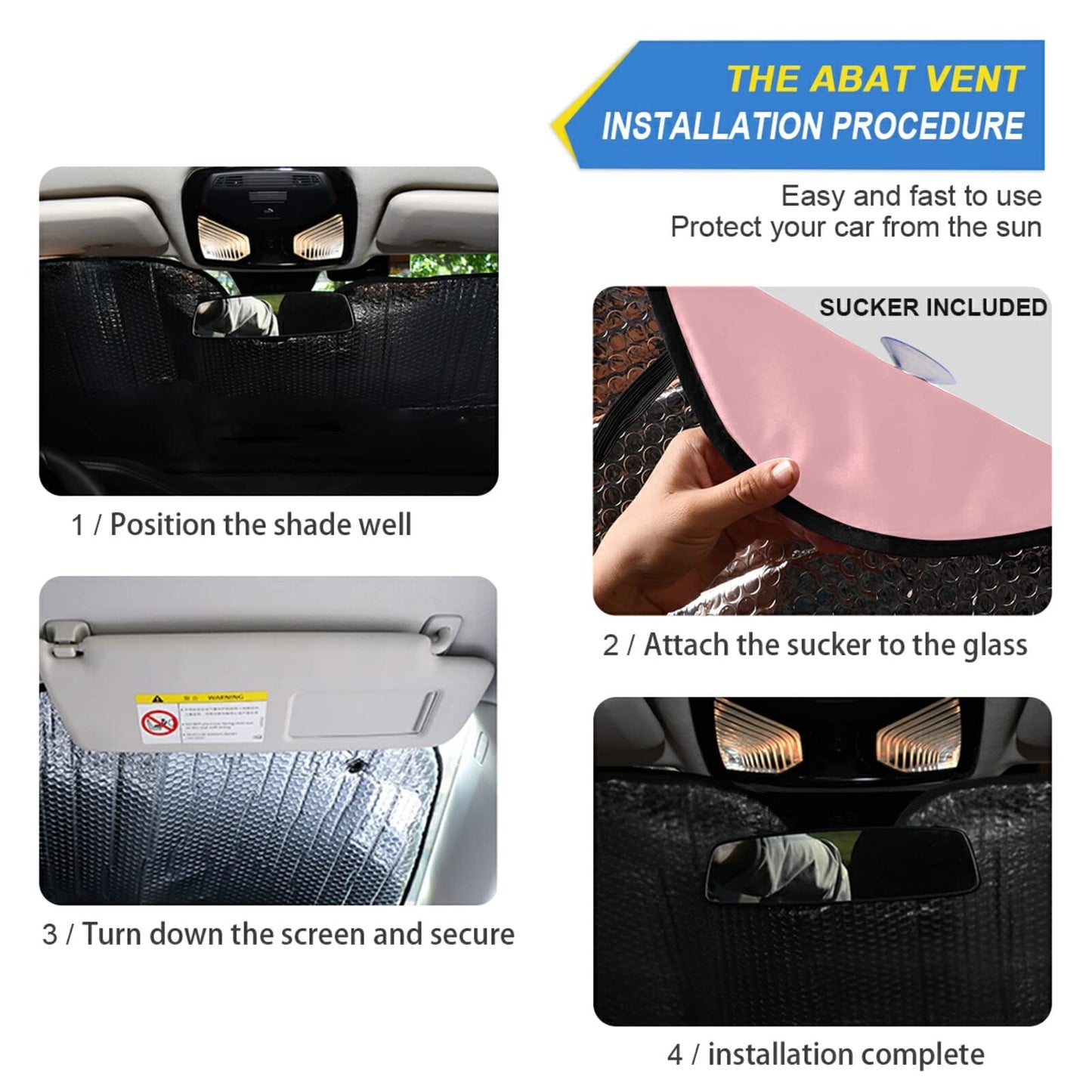 ALAZA Afro American Woman in Shock Shade Windshield Sun Shade,Foldable Car Sun Shade for Front Windshield Sunshades Protector Blocks UV Rays Sun Visor Protect and Cool Your Vehicle Interior