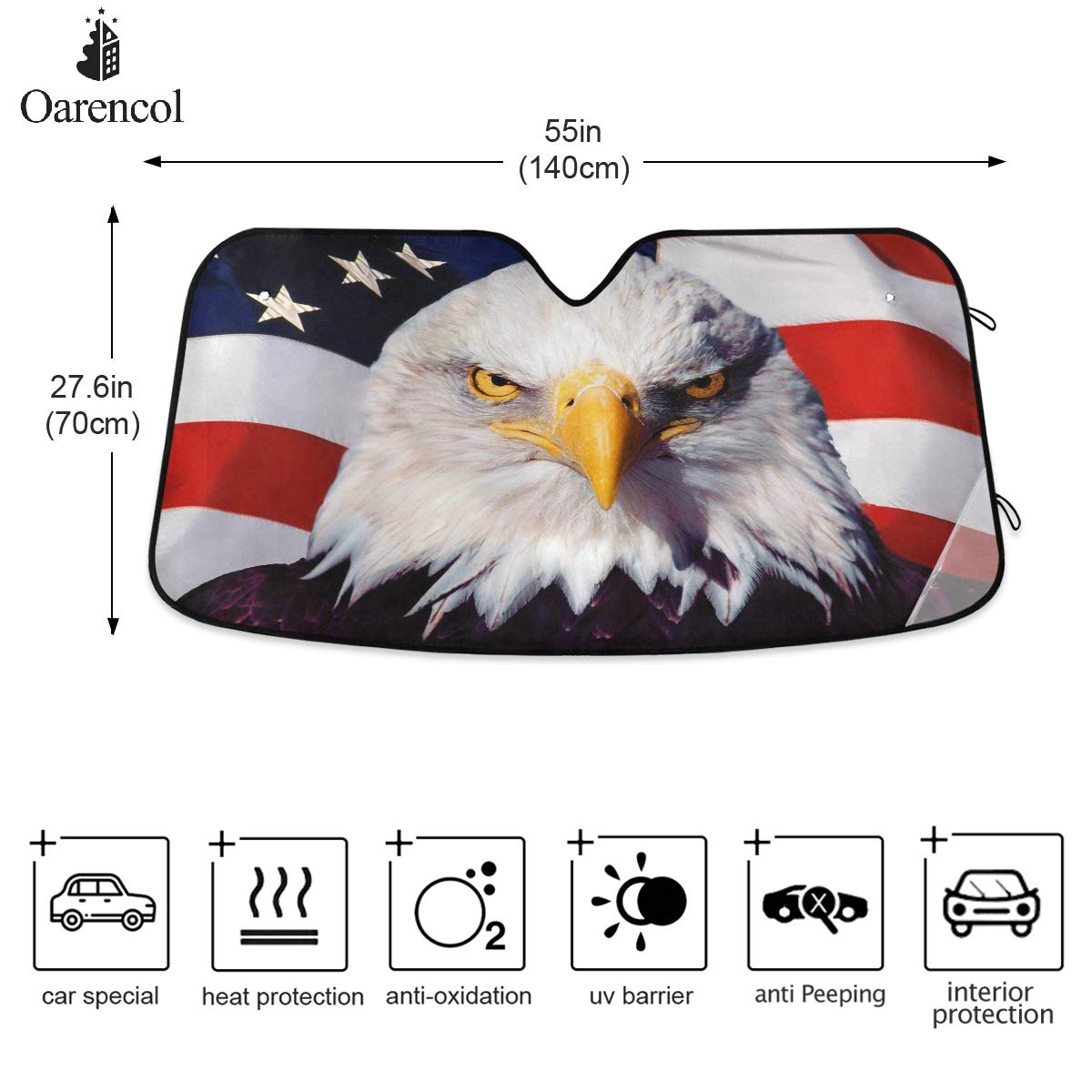 Beautiful Women Eye Car Windshield Sun Shade Eyelashes Makeup Foldable UV Ray Sun Visor Protector Sunshade to Keep Your Vehicle Cool (55" x 27.6")