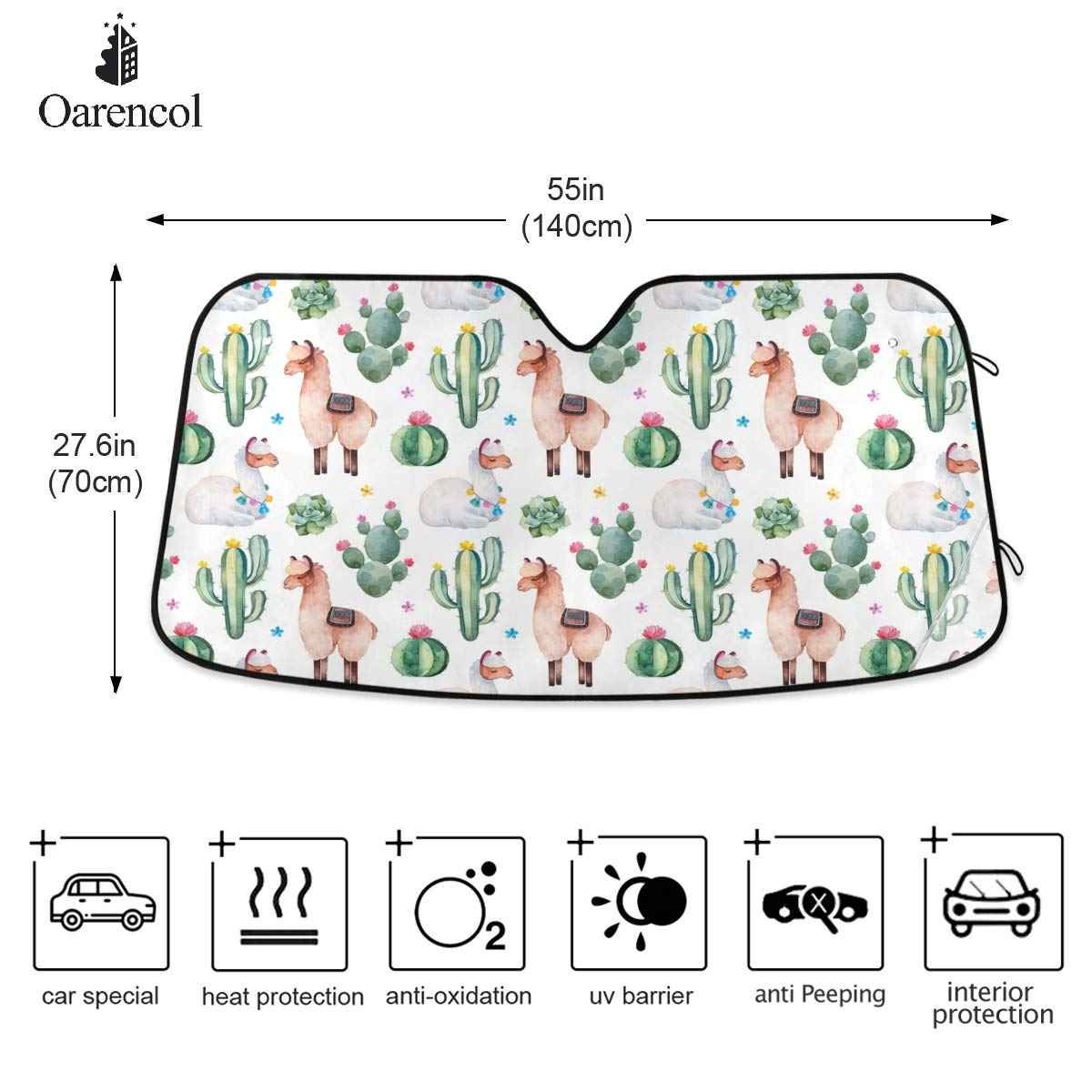 Beautiful Women Eye Car Windshield Sun Shade Eyelashes Makeup Foldable UV Ray Sun Visor Protector Sunshade to Keep Your Vehicle Cool (55" x 27.6")