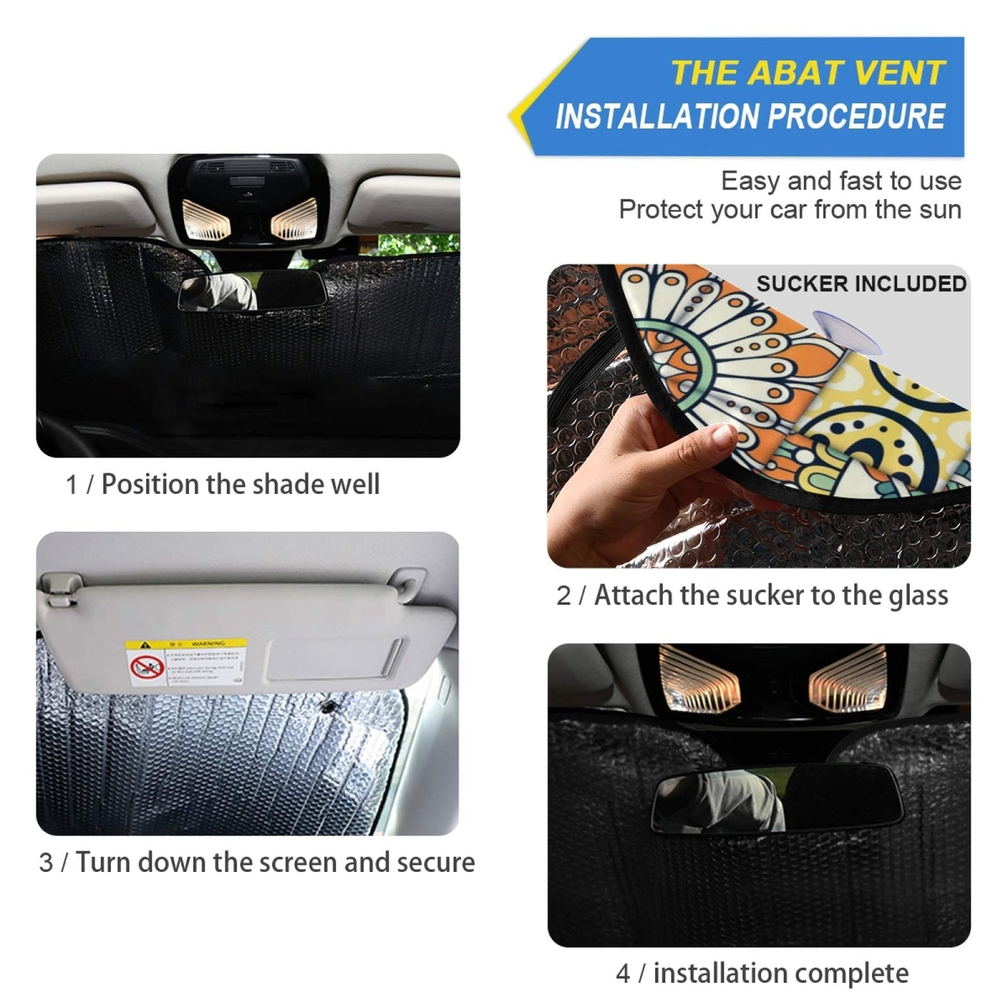 Beautiful Women Eye Car Windshield Sun Shade Eyelashes Makeup Foldable UV Ray Sun Visor Protector Sunshade to Keep Your Vehicle Cool (55" x 27.6")