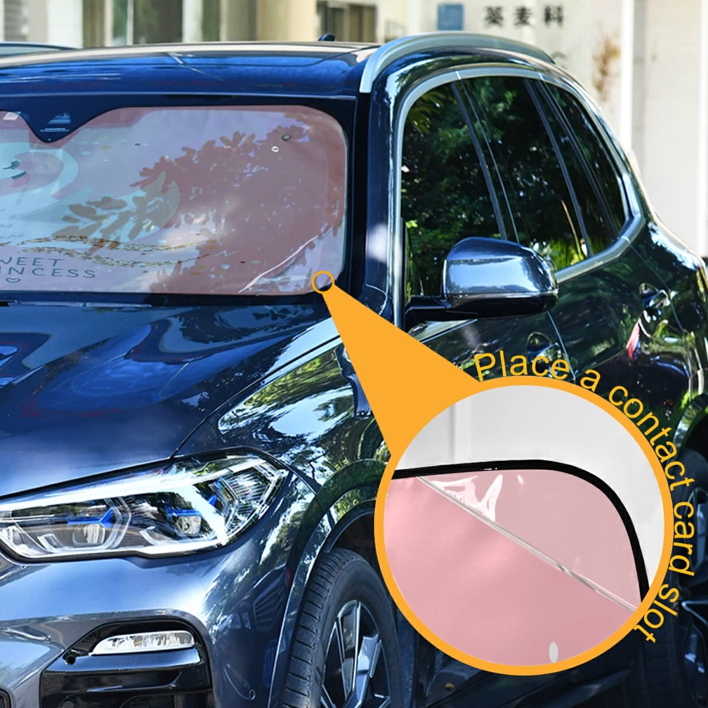 ALAZA Afro American Woman in Shock Shade Windshield Sun Shade,Foldable Car Sun Shade for Front Windshield Sunshades Protector Blocks UV Rays Sun Visor Protect and Cool Your Vehicle Interior