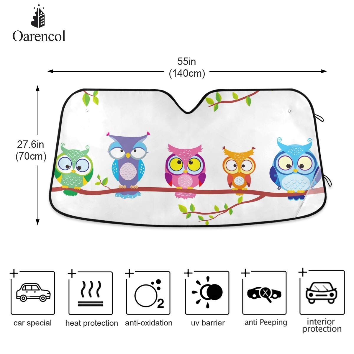 Beautiful Women Eye Car Windshield Sun Shade Eyelashes Makeup Foldable UV Ray Sun Visor Protector Sunshade to Keep Your Vehicle Cool (55" x 27.6")