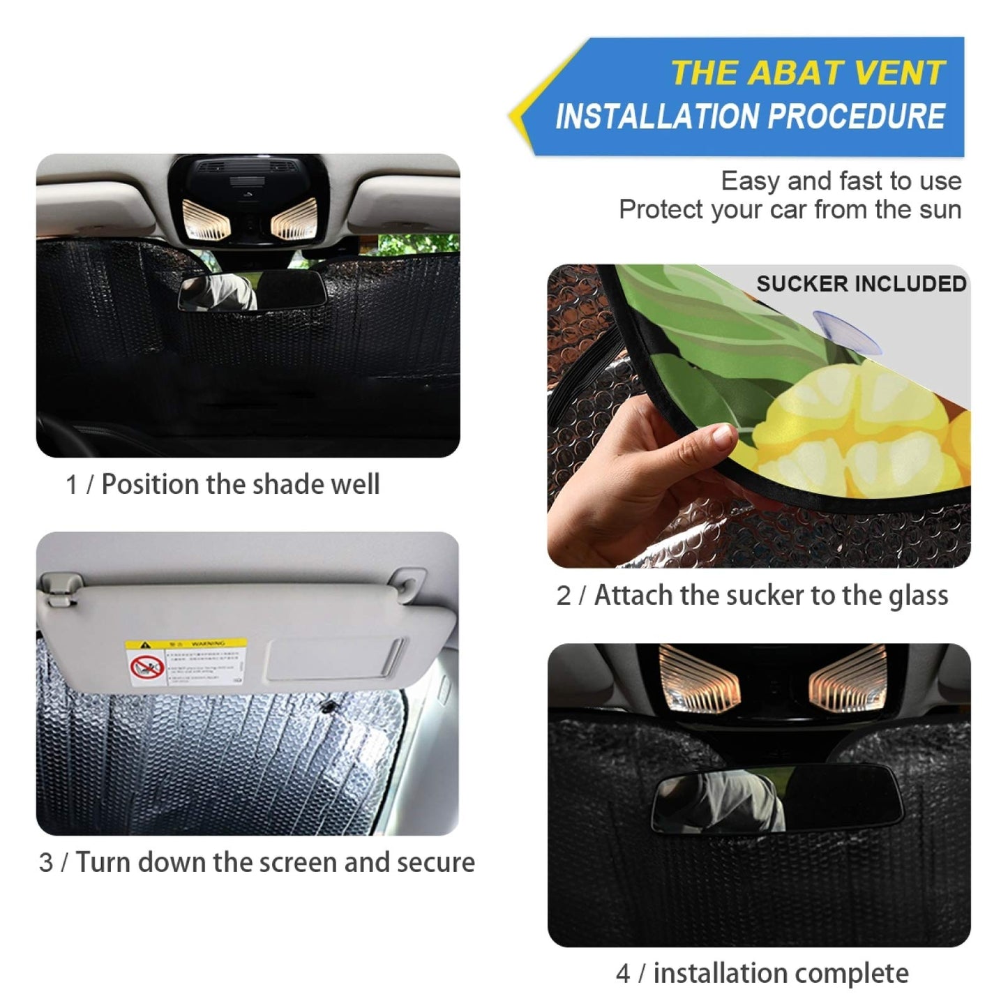 Beautiful Women Eye Car Windshield Sun Shade Eyelashes Makeup Foldable UV Ray Sun Visor Protector Sunshade to Keep Your Vehicle Cool (55" x 27.6")
