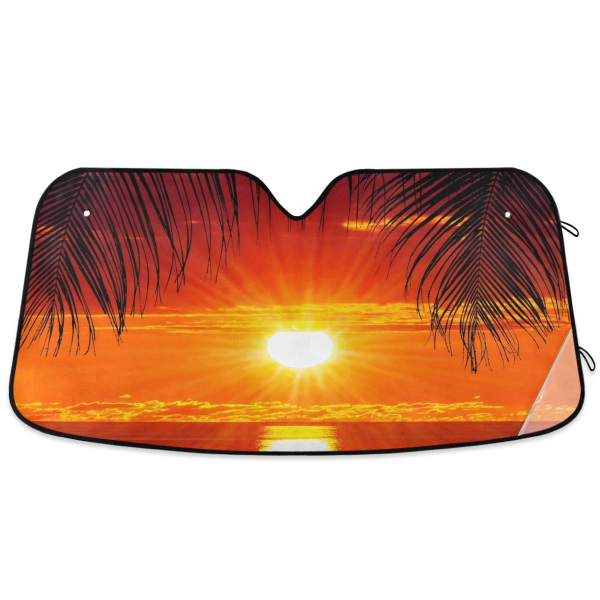 Beautiful Women Eye Car Windshield Sun Shade Eyelashes Makeup Foldable UV Ray Sun Visor Protector Sunshade to Keep Your Vehicle Cool (55" x 27.6")