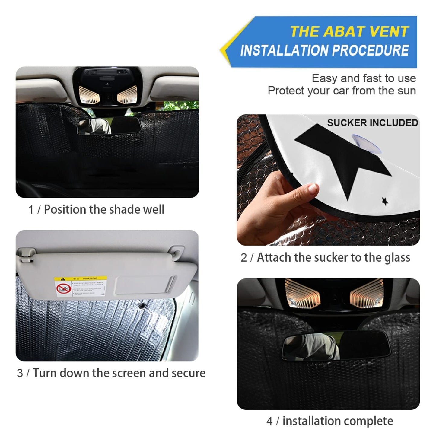 ALAZA Afro American Woman in Shock Shade Windshield Sun Shade,Foldable Car Sun Shade for Front Windshield Sunshades Protector Blocks UV Rays Sun Visor Protect and Cool Your Vehicle Interior