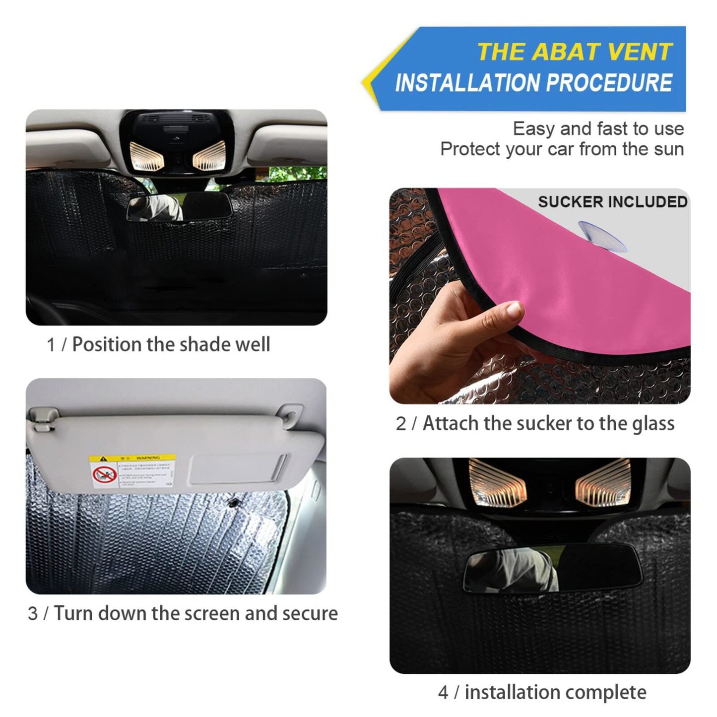 ALAZA Afro American Woman in Shock Shade Windshield Sun Shade,Foldable Car Sun Shade for Front Windshield Sunshades Protector Blocks UV Rays Sun Visor Protect and Cool Your Vehicle Interior
