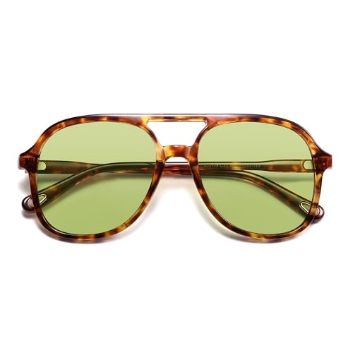 SOJOS Retro Polarized Aviator Sunglasses Womens Mens Classic 70s Vintage Trendy Square Aviators SJ2174
