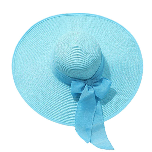 Women's Solid Sun Straw Roll Up Vintage Panama Beach Travel Hat