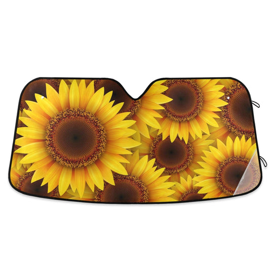 Windshield Sun Shade Sunflower Daisy Foldable Car Window Shade Blocks UV Rays Sun Visor Protector Sunshade