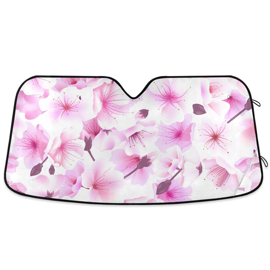 Woman Red Lips Pink Kiss Car Windshield Sun Shade Foldable UV Ray Sun Visor Protector Sunshade to Keep Your Vehicle Cool (55" x 27.6")